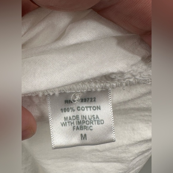 Xirena white Hope V-neck cotton dress size M (A-4) - Picture 11 of 16